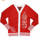 Delta Sigma Theta Sorority RED LIGHT CARDIGAN SWEATER Sequin Delta sweater