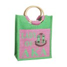 Alpha Kappa Alpha Sorority Mini Jute Bag 1908 CANVAS HAND BAG