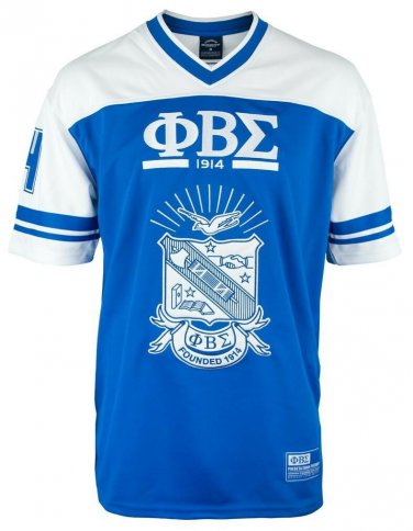 Phi Beta Sigma Fraternity Football Jersey Blue Fraternity Hockey Jersey