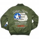 TUSKEGEE AIRMAN RED TAILS  Bomber Jacket USA AIR FORCE Flight Jacket