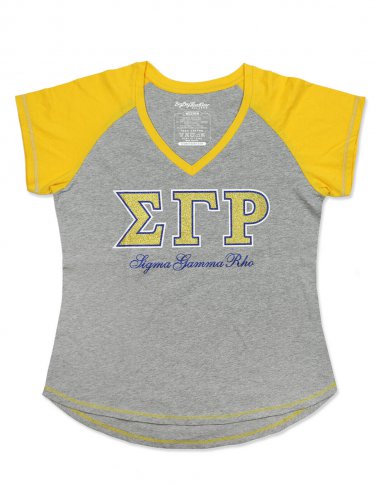 SIGMA GAMMA RHO SORORITY V-NECK T-SHIRT  SHORT SLEEVE V-NECK T-SHIRT 1922