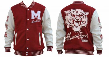 Morehouse College Fleece Jacket HBCU College Varsity Letterman Jacket