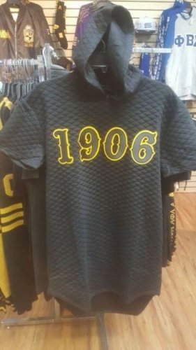 ALPHA PHI ALPHA FRATERNITY SHORT SLEEVE HOODIE EXTENDED  T-SHIRT 1906