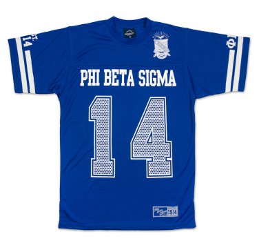 Phi Beta Sigma Fraternity Football Jersey Blue White Fraternity Football Jersey