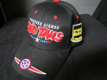 TUSKEGEE AIRMAN  BASEBALL CAP TUSKEGEE AIRMEN RED TAILS HAT USA AIR 1941