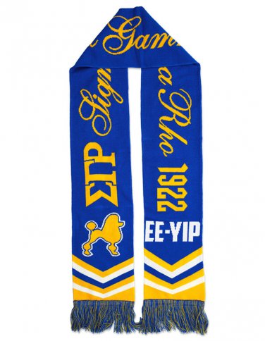 SIGMA GAMMA RHO SORORITY SCARF BLUE GOLD Scarf POODLE FASHION SCARF 1922 #2