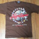 NEGRO LEAGUE BASEBALL SHORT SLEEVE T-SHIRT BROWN  MED COMMEMORATIVE TEE