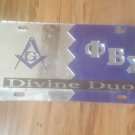 Phi Beta Sigma - Freemason Fraternity Combination License Plate Divine Duo
