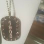 Alpha Kappa Alpha Sorority Silver Chain Necklace Divine 9 Sorority Dog Tag