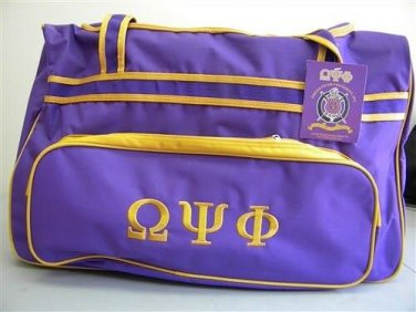 Omega Psi Phi Fraternity Luggage bag with Wheels Handle extension Duffle Bag