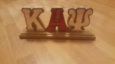 Kappa Alpha Psi Wood Desktop Letters Divine 9 Office Decor Plaque