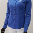 ZETA PHI BETA SORORITY DRESS SHIRT BLUE LONG SLEEVE BUTTON DOWN TOP