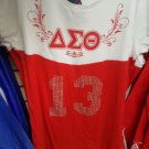 DELTA SIGMA THETA SORORITY  T-shirt 1913 White Delta Diva Bling T-shirt