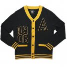 ALPHA PHI ALPHA FRATERNITY CARDIGAN SWEATER BLACK GOLD SWEATER 1906