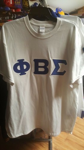 PHI BETA SIGMA FRATERNITY T-SHIRT Phi Beta Sigma Fraternity twill letter tee