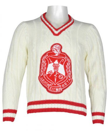 Delta Sigma Theta Sorority Wool V neck Sweater Howard 1913 Delta Diva Sweater
