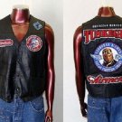 Tuskegee Airmen Red tails Leather Vest Jacket  Red Tails Motorcycle Vest 3XL
