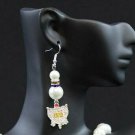 Sigma Gamma Rho Sorority Pearl style Earrings