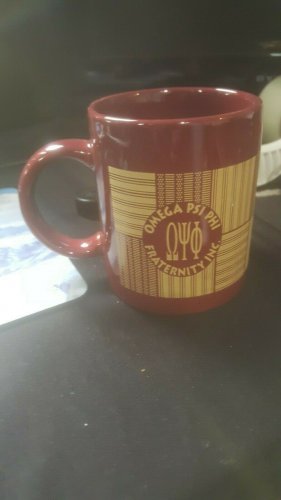Omega Psi Phi Coffee Cup Mug Ceramic Coffee Cup Kente Cloth design