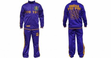 OMEGA PSI PHI FRATERNITY WARM UP TRACK JOGGING SUITE GYM DIVINE 9 OWT SOBAT 1911