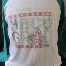 ALPHA KAPPA ALPHA SORORITY T-SHIRT IVY LEAF HBCU AKA GRAD BLING BASEBALL TEE MED