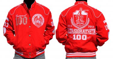 Delta Sigma Theta Sorority Red Race Jacket DST 1913 100 YEAR CENTENNIAL JACKET