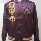 Omega Psi Phi Fraternity Satin Varsity Jacket Satin Varsity Jacket