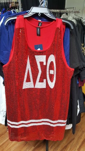 DELTA SIGMA THETA Short sleeve Dress T-shirt 1913 Red sequins Blouse Dress
