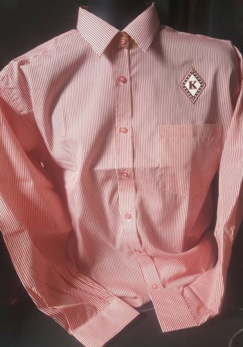 KAPPA ALPHA PSI FRATERNITY DRESS SHIRT RED NUPE PHI NU PI PINSTRIPE DRESS SHIRT