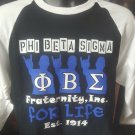 PHI BETA SIGMA FRATERNITY Baseball T-shirt PHI BETA SIGMA LOGO TEE