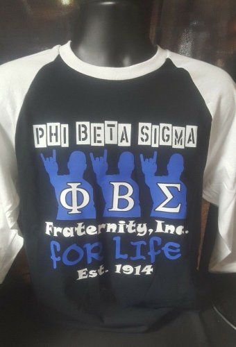 PHI BETA SIGMA FRATERNITY Baseball T-shirt PHI BETA SIGMA LOGO TEE