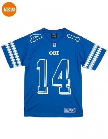 Phi Beta Sigma Fraternity Football Jersey Blue  Fraternity Football Jersey Tee