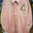 KAPPA ALPHA PSI FRATERNITY DRESS SHIRT RED NUPE PHI NU PI PIN STRIPE DRESS SHIRT