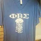 PHI BETA SIGMA FRATERNITY T-SHIRT 1914 Phi Beta Sigma Fraternity Blue V-Neck