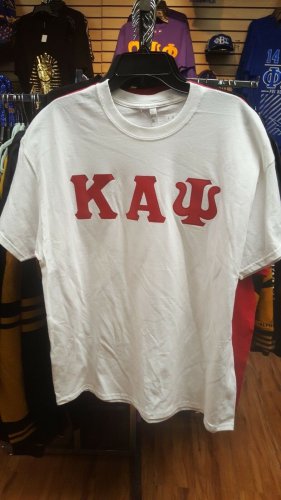 Kappa Alpha Psi Fraternity Short Sleeve T-Shirt Twill Letter NUPE Greek T-shirt