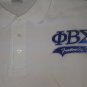 PHI BETA SIGMA Fraternity Short Sleeve Polo Shirt White stripe Polo top