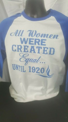 ZETA PHI BETA SORORITY Baseball  T-shirt All were created equal until 1920