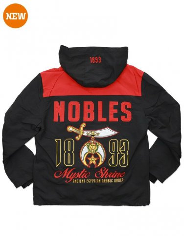 NOBLES SHRINER Fraternity Windbreaker Jacket 2b1ask1 Freemason Windbreaker