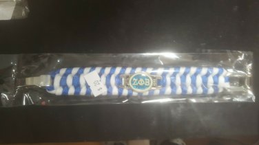 Zeta Phi Beta Sorority Twill Metal Bracelet Wrist wear Band