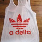 DELTA SIGMA THETA SORORITY TANK TOP SHIRT A DELTA WHITE TANK TOP 1913