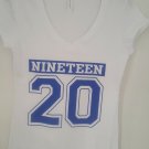 ZETA PHI BETA SORORITY T-SHIRT ZETA WHITE 1920 V-NECK T-SHIRT