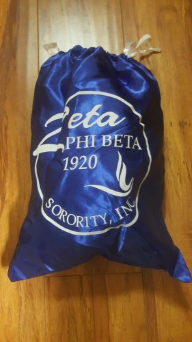 Zeta Phi Beta Sorority Gift Bag Novelty Bags Satin Zeta Phi Beta drawstring Bag