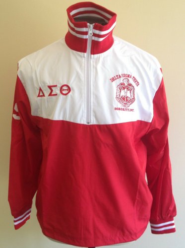 DELTA SIGMA THETA SORORITY TRACK JACKET Delta Diva White Red Track Jacket