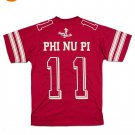 KAPPA ALPHA PSI Fraternity Football Jersey PHI NU PI NUPE Red Crimson Jersey #1