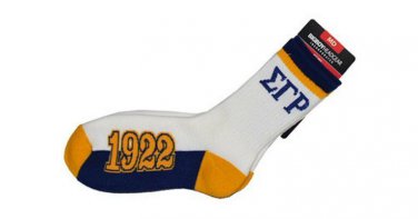 SIGMA GAMMA RHO SORORITY SOCKS SORORITY SOCK WOMENS WHITE TUBE SOCKS SZ 6-11 #2