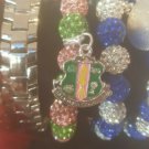 Alpha Kappa Alpha Sorority Bling Bracelet Wrist Chain Link