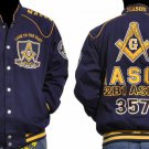 Freemason Jacket Masonic Blue Gold Long sleeve Jacket Worldwide Brotherhood