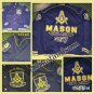 Freemason Jacket Masonic Blue Gold Long sleeve Jacket Worldwide Brotherhood