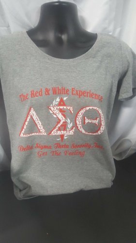 DELTA SIGMA THETA SORORITY T-SHIRT HEATHER GRAY DST DELTA DIVA T-SHIRT