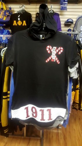 KAPPA ALPHA PSI FRATERNITY HOODIE PHI NU PI EXTENDED LONG T-SHIRT HOODIE #1